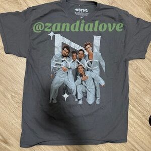 NSYNC band glitter detail women’s tee shirt sz XL NEW